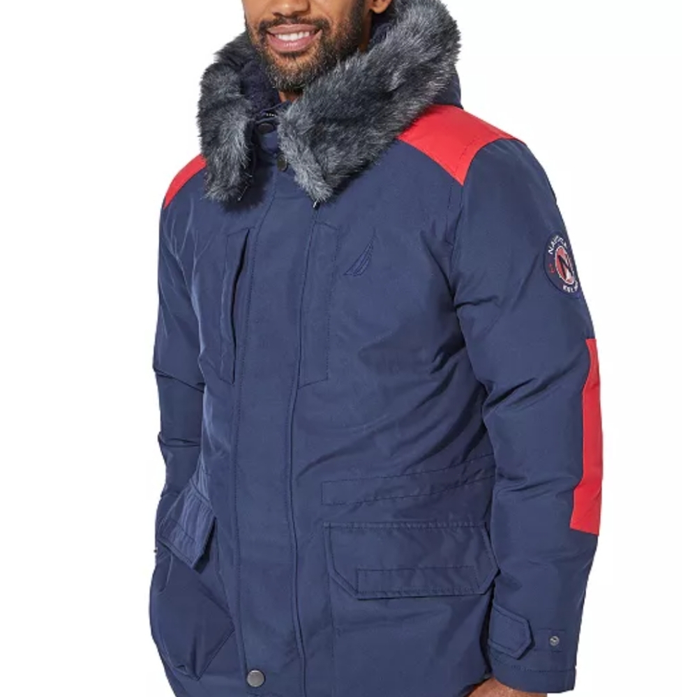 Nautica Men's Heavyweight Parka with Tempasphere Navy - Size Large - Picture 2 of 7